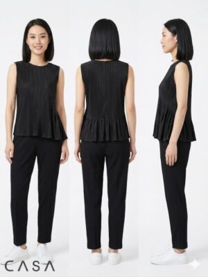 Simple Elegant Women's Blouse Black